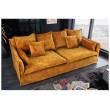  GroÃes 3er Sofa HEAVEN 210cm senfgelb Samt waschbarer Bezug Hussensofa Couch 