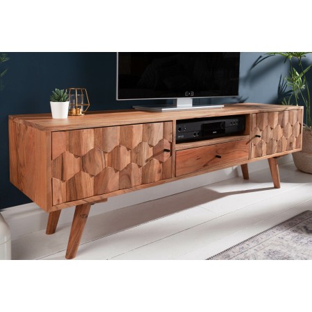 Meuble TV massif MYSTIC LIVING 140cm acacia naturel...