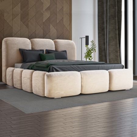 copy of Nova Truhenbett -  Beige Samt