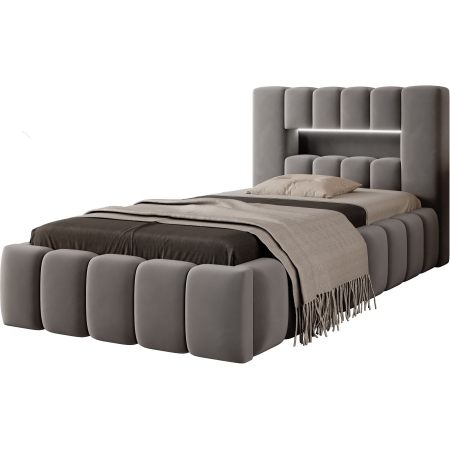 copy of Lit Coffre Sommier Relevable Nova -  Velours Gris...