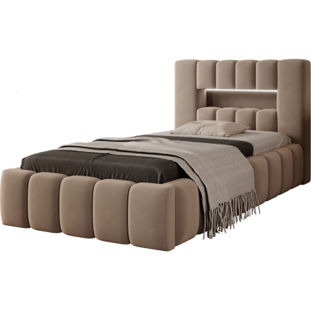 copy of Lit Coffre Sommier Relevable Nova -  Velours Taupe