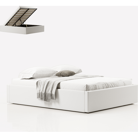 Caja de almacenamiento de la habitación cama -  Blanco