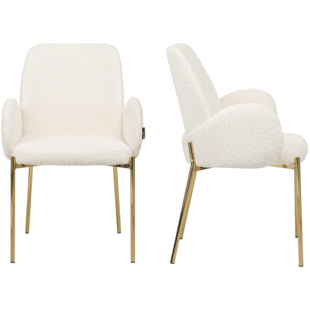 Chaises design dossier haut - Lot de 2 - AGATA -  Tissu...