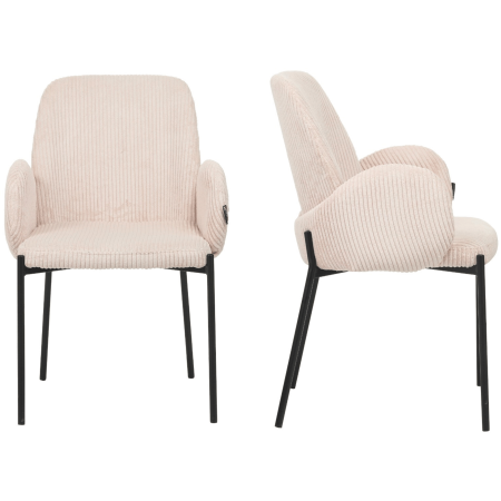 Chaises design dossier haut - Lot de 2 - AGATA -  Tissu...