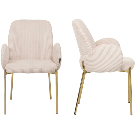 Chaises design dossier haut - Lot de 2 - AGATA -  Tissu...