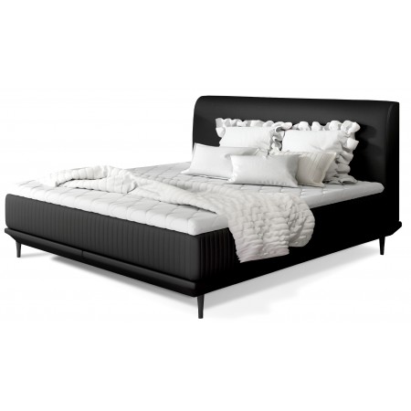 Designbett Boxspring ASTERIA -  PU Schwarz