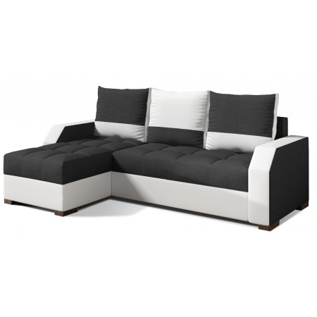 Reversible Ecksofa Bett Design Aris -  Schwarzer und...