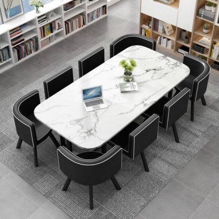 Juego de mesa de comedor PopUp XXL + 8 sillas