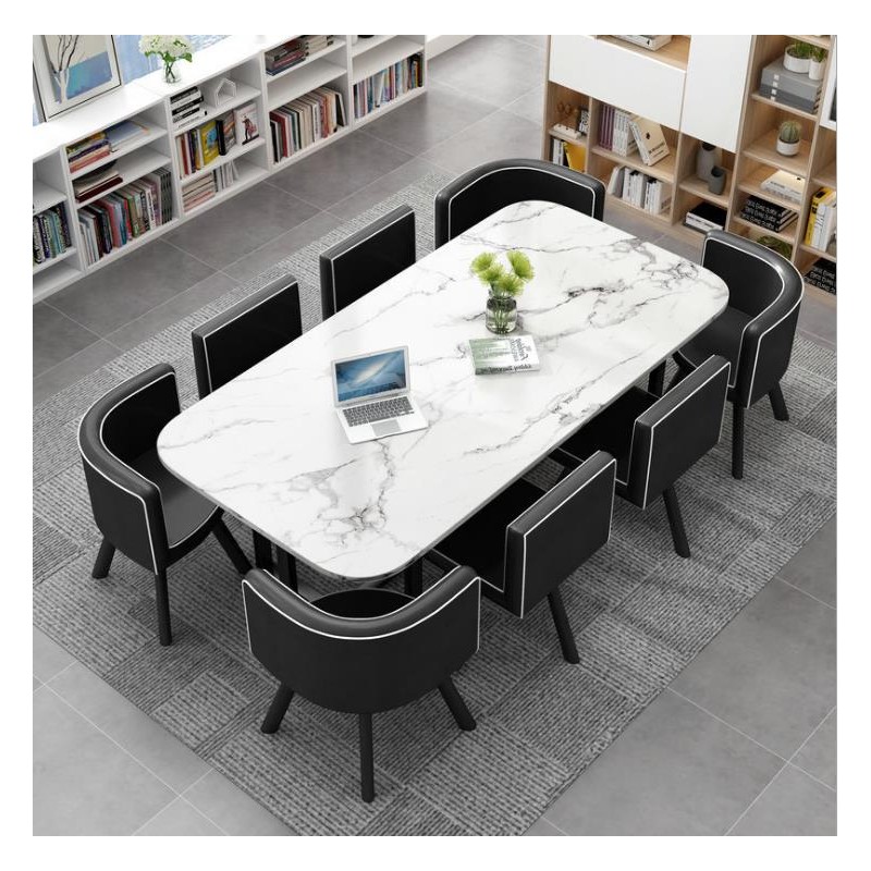 Ensemble Table Et 4 Chaises Encastrables - Table Ronde 80cm, Salon, Cuisine, Bureau, Style Moderne