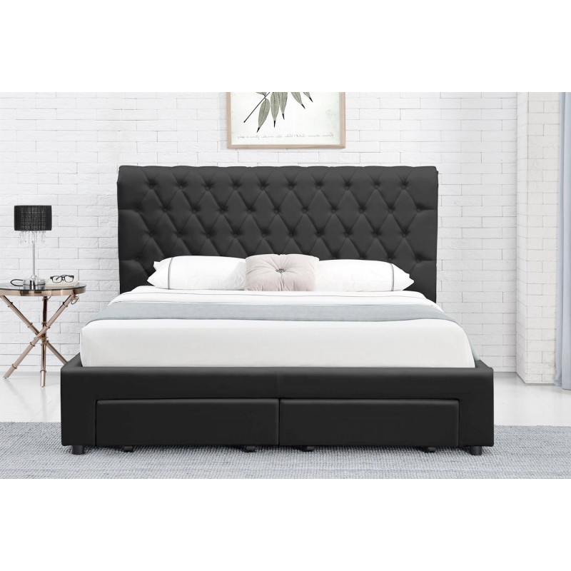 Lit design avec rangement tiroirs HYDE