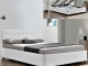 Letto-completo-testata-letto galleggiante-cornice-letto-WHITE