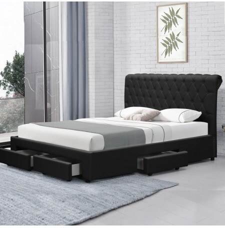 Letto di design con cassettiera HYDE