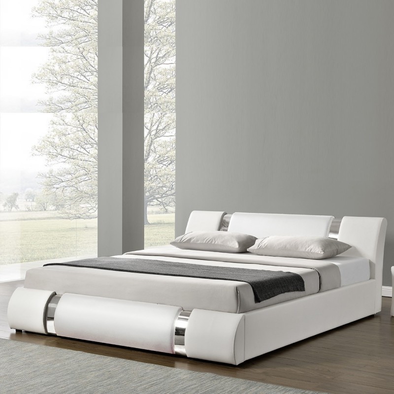 Cama doble 160 con almacenamiento integrado y colchón - Lit nova