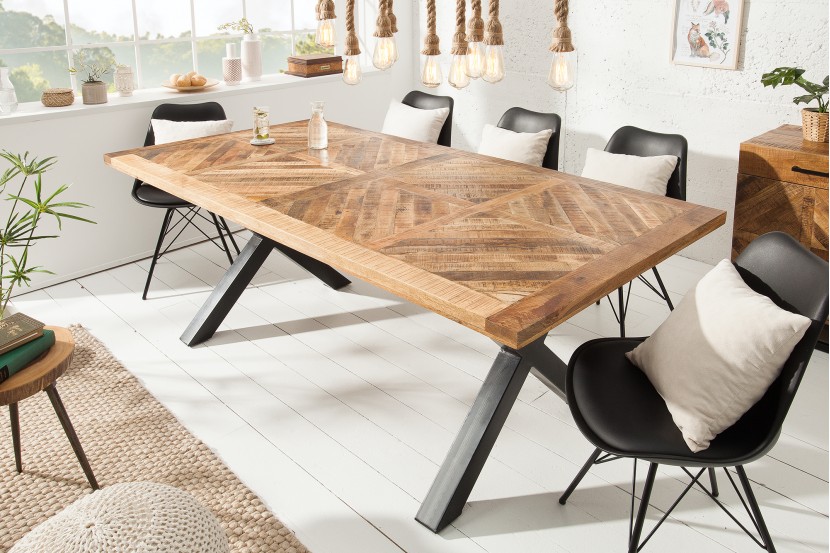 Table de salle à manger massive INFINITY HOME 160cm nature bois de