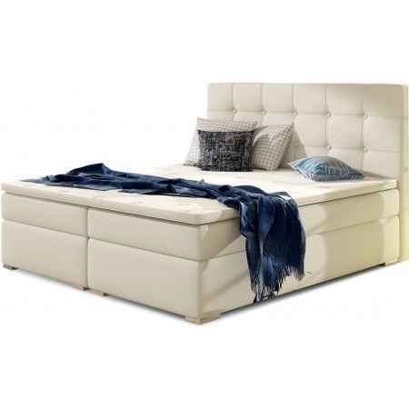 Letto boxspring completo di testata + doghe + materasso +...