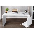 Bureau design 140cm blanc brillant Table de bureau