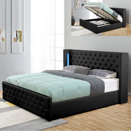 Cama de diseño con led OSMOS -  Negro