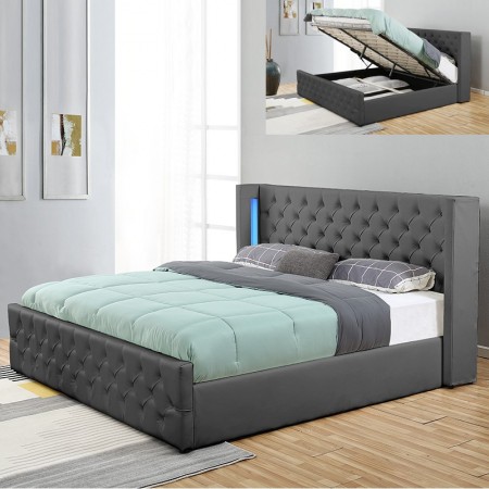 Cama de diseño con led OSMOS -  Gris