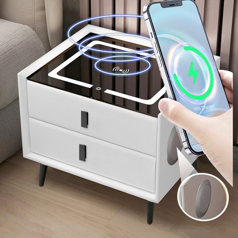 Mesita De Noche Inteligente Con Puerto USB Y Carga ...