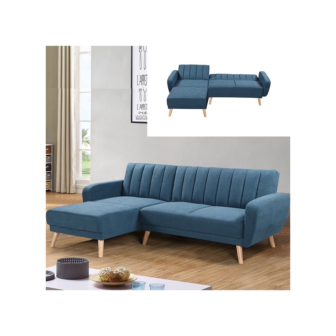 Canapé Dangle Convertible Réversible Pas Cher