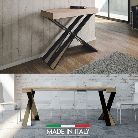 Table Console extensible Diago -  Chêne Nature