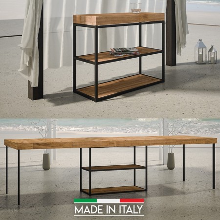 Table Console extensible Camelia -  Épicéa teinté