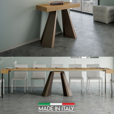 Mesa consola extensible Diamante -  Naturaleza del roble