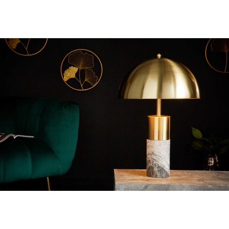 Elegante lámpara de mesa BURLESQUE 52cm gris dorado con...