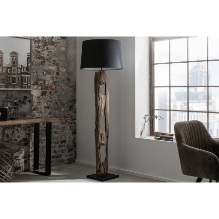  Lampada da terra solida BARRACUDA 177cm ferro legno con...