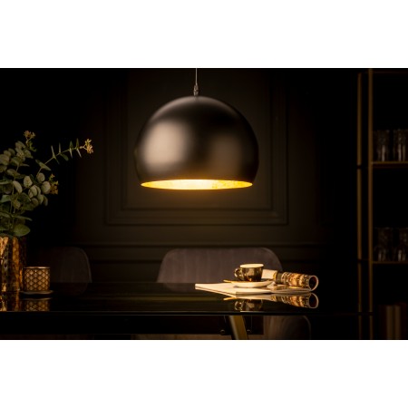  Elegante HÃ¤ngelampe BLACK GOLDEN BALL 30cm schwarz mit...