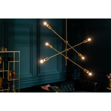  Elegante lampada a sospensione VARIATION 128cm oro con...