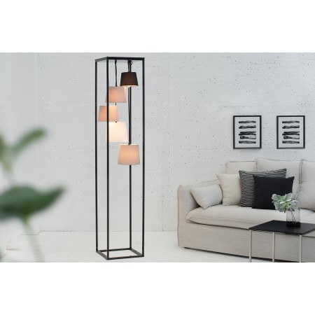  Lampadaire design LEVELS 180cm noir gris 5 abat-jour en...