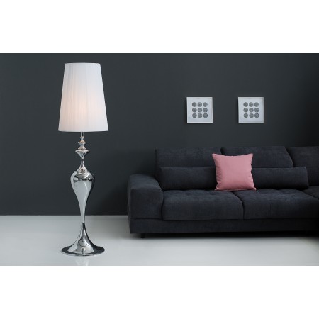  Edle Design Stehlampe LUCIE 160cm silber weiÃ Barock...