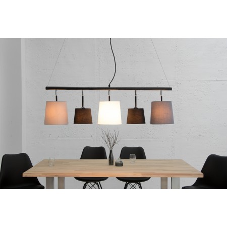  Suspension design LEVELS 100cm noir gris Abat-jour en...