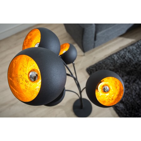  Elegante Design Stehlampe MAGMA 170cm schwarz gold...