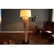 Lampadaire design en bois flotté EUPHORIA 180cm naturel avec abat-jour en lin