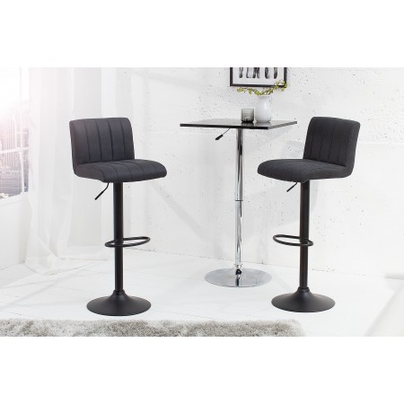 Drehbarer Retro Barhocker PORTLAND vintage grau Barstuhl...