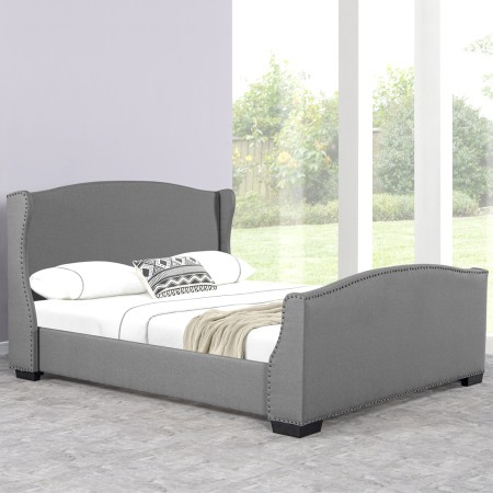 copy of Letto di design con testiera grande LIA -  Grigio