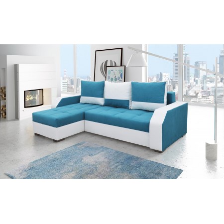 Divano letto angolare reversibile design Aris -  Tessuto...