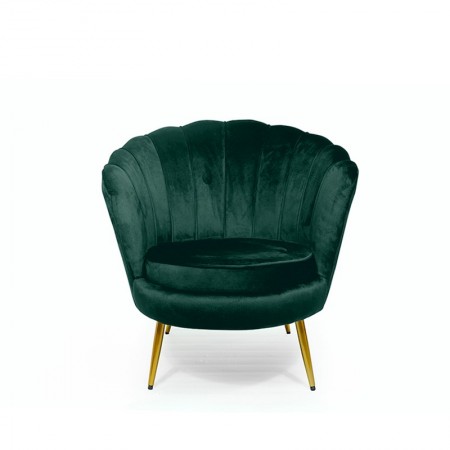 Fauteuil arrondi pied or GATSBY