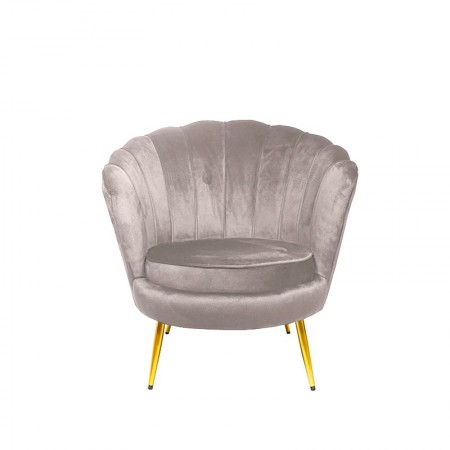 Runder Sessel mit goldenen Beinen GATSBY -  Maulwurf