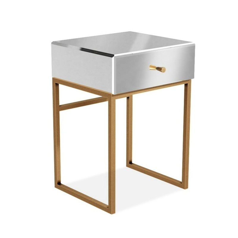 Espejo mesita de noche pie de oro MIRABEL