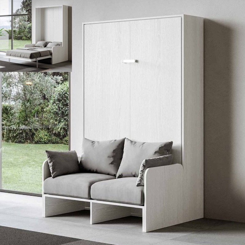 Armoire lit canapé convertible Kentaro 140