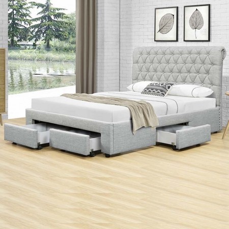 Cama de diseño con cajones HYDE -  Gris