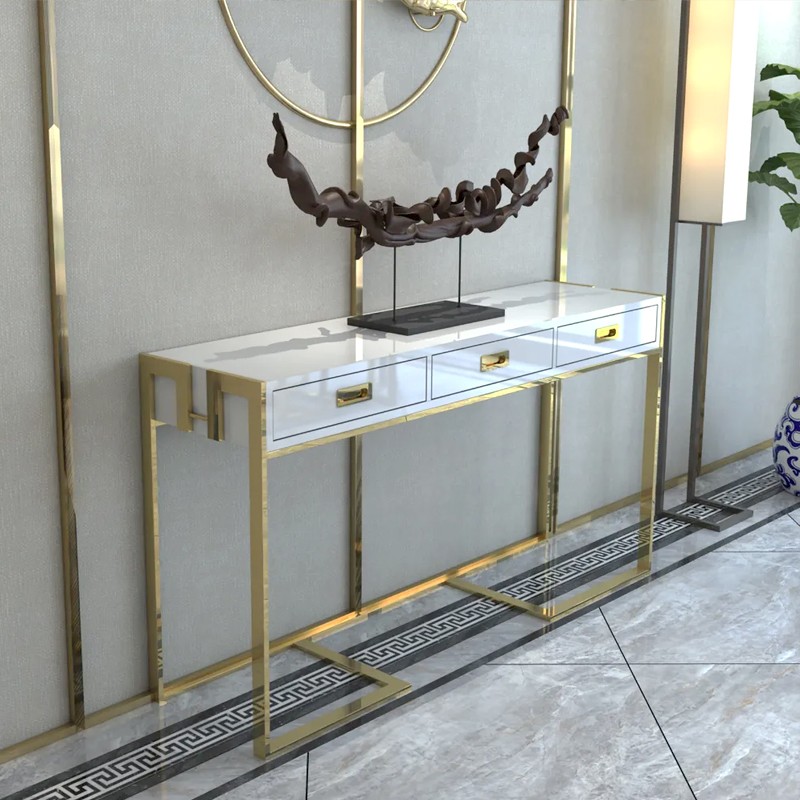 CONSOLE MEUBLE ENTRÉE Bambou: Table Console Entrée Bois Vintage Couloir Tables C EUR 235,15 - FR