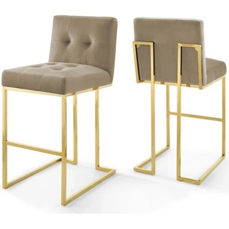copy of Stuhl - Sessel Luxuria Velours Grau Füße Gold