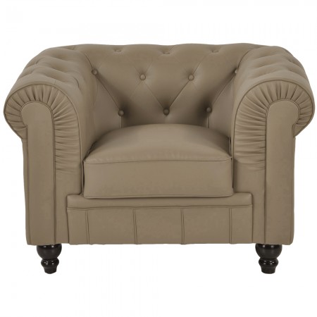 Sillón Chesterfield tapizado -  PU Taupe