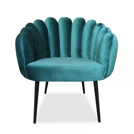 Fauteuil velours design LOUNGE -  Velours Vert