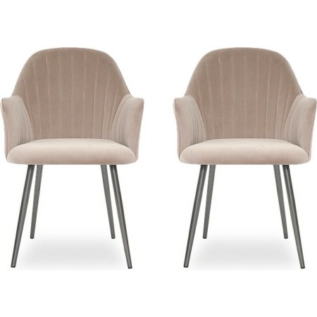copy of Skull Gold Bein Esszimmer Stuhl x2 taupe