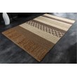  Handgewebter Teppich INKA 230x160cm braun beige gestreift aus Hanf und Wolle 
